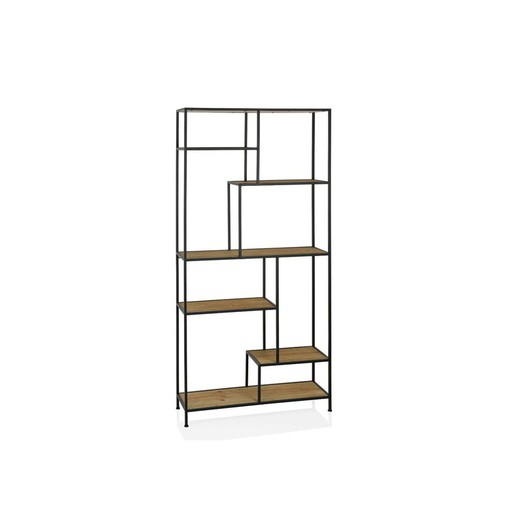 Floor-standing shelf with uneven shelves
