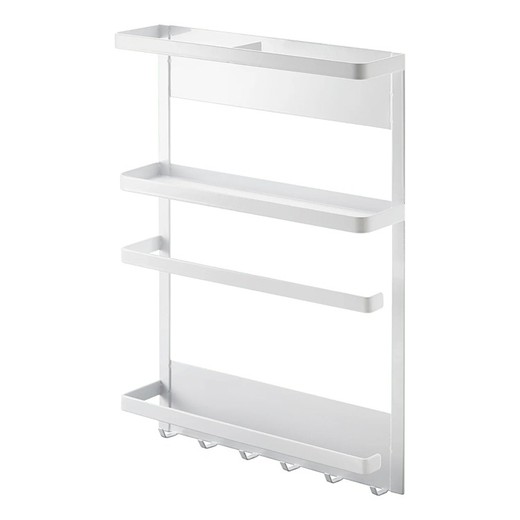 White steel toilet paper holder shelf, 24.5 x 6.5 x 34 cm | Tower