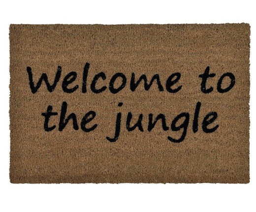 Capacho de fibra de coco "Welcome to the Jungle", 40x60cm