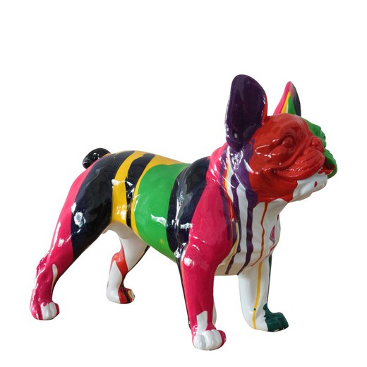 Pack descuento de 2 adorables Boston Terrier en poliresina multicolor