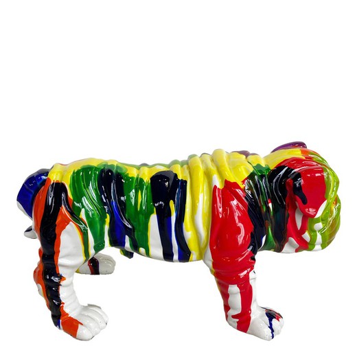 Kuatéh Troy Bulldog Figure 23x14x11 cm Multicolor