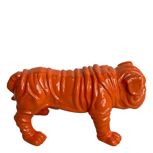 Kuatéh Troy Bulldog Figura 23x14x11 cm Arancione