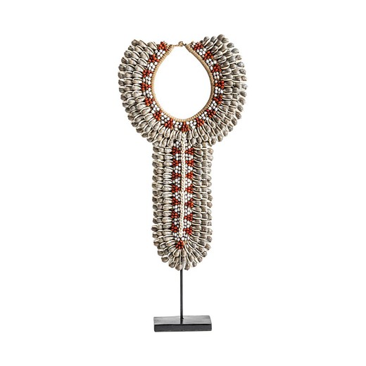 White/Red Iron Necklace Figure, 31x10x70cm