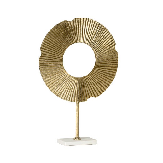 Dekorativ figur i guld/vit aluminium, 37 x 10 x 56 cm | olympia