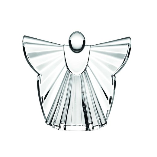 Dekorativ englefigur lavet af gennemsigtigt glas, 6,5 x 15 x 14 cm | Angelus