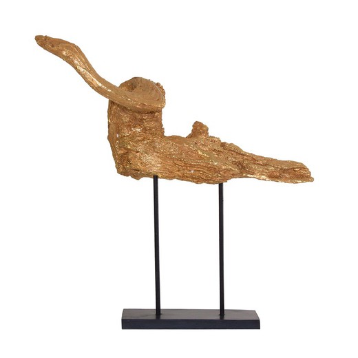 Figurine décorative en résine dorée, 52x39x53cm