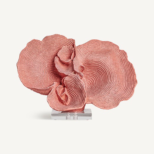Figurine décorative en résine rose, 32 x 15 x 23 cm | Récif