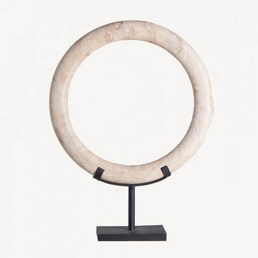 Figura decorativa M in marmo bianco, 30x10x43cm