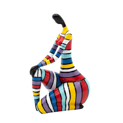 Figura decorativa de poliresina en multicolor, 38 x 26 x 61 cm | Rachel