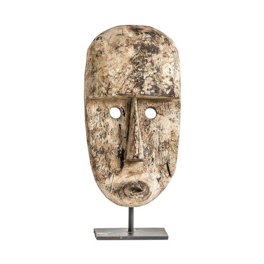 Mango Wood Figure Mask, 14x8x30cm