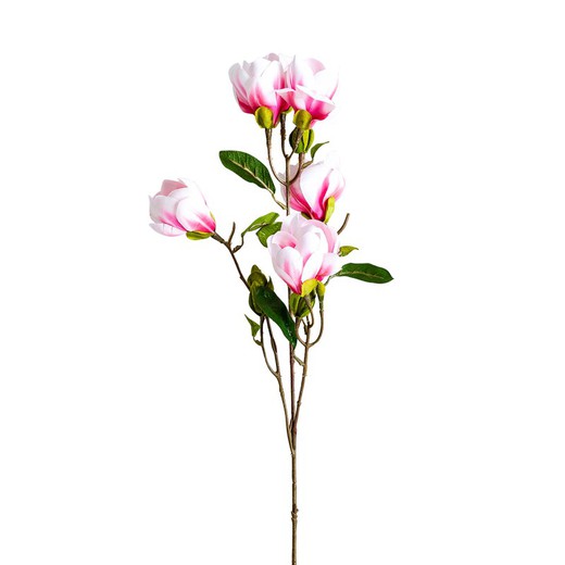 Flor Artificial de Magnolia Rosa, Ø18x87 cm