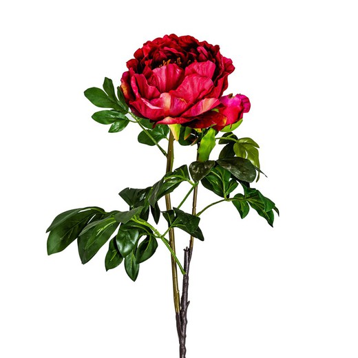 Flor artificial de Peonia roja, Ø19x97 cm