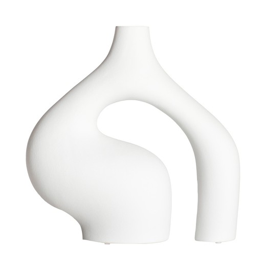 Keramikvase in Weiß, 29 x 11 x 29 cm | Zick