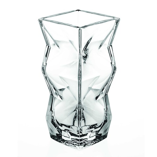 Vaso de vidro transparente, Ø 13,5 x 28,8 cm | fractal