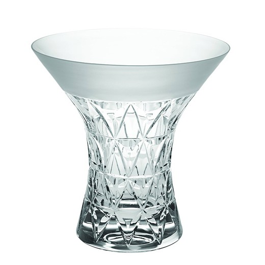 Vase L aus transparentem Glas, Ø 29 x 30 cm | Girlanden