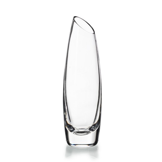 Vase L aus transparentem Glas, Ø 3,6 x 29 cm | Lange Vorspannung