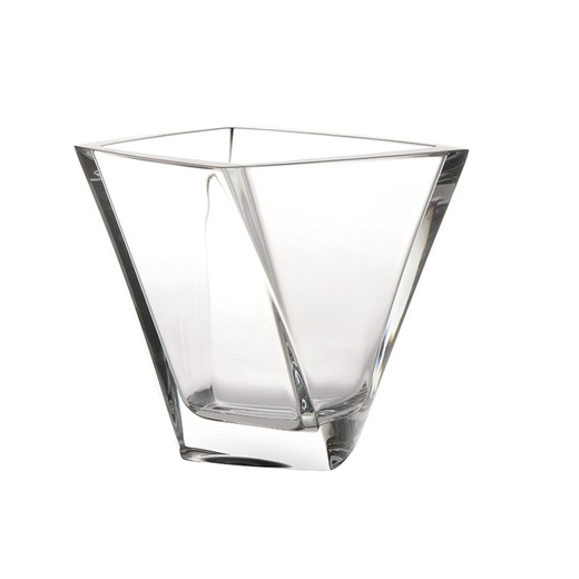 Vase M af gennemsigtigt glas, 15 x 16,3 x 16 cm | Bånd