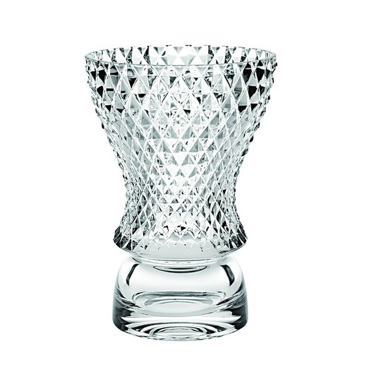 Florero M de cristal transparente, Ø 19,2 x 26,8 cm | Boreal