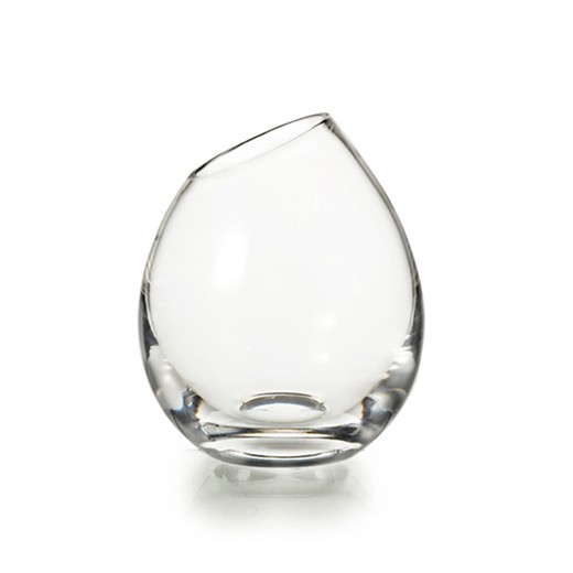 Jarrón de cristal transparente, 20x25 cm — Qechic