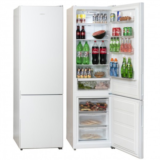 Ψυγείο Combi No Frost 2 μέτρων. Λευκό A + Jocel