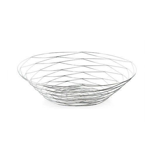 Chrome Metal Fruit Bowl, Ø39x11.5cm