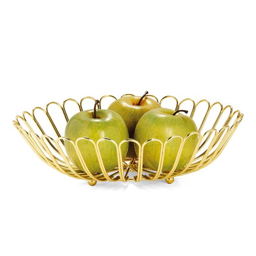 Acquista Cesto portafrutta in metallo decorativo aspetto margherita cucina  soggiorno soggiorno oro