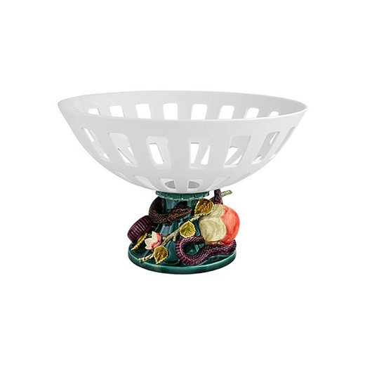 The Sin Porcelain Fruit Bowl in Multicolour, 35.6 x 35.6 x 23.8 cm | The Meaning