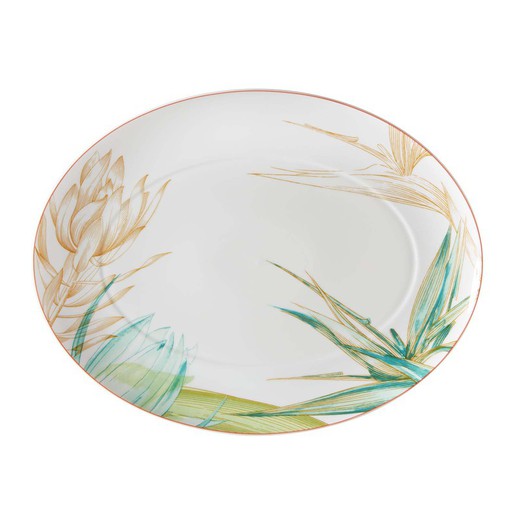 Large Oval Platter Fiji porcelain, 41.6x32.3x2.9 cm