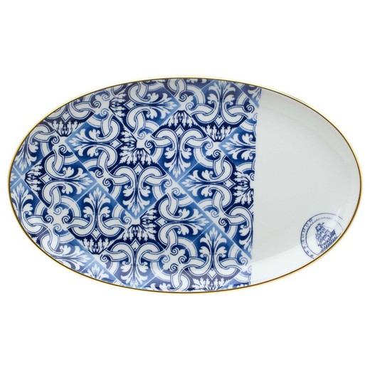 Transatlântica porcelain medium oval platter, 33.8x21x2.5 cm