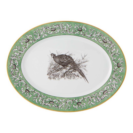 Piccolo piatto ovale in porcellana Casa de Alba, 35,8x27,3x2,9 cm