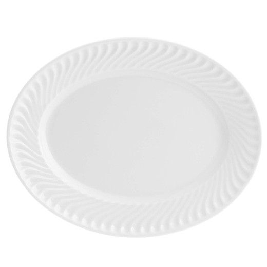 Sagres small porcelain oval platter, 29.6x23.3x3.3 cm