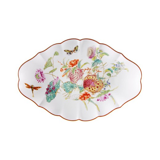 Πορσελάνινο πιάτο Oval L σε πολύχρωμο, 40,1 x 27 x 5 cm | βασιλικό παλάτι