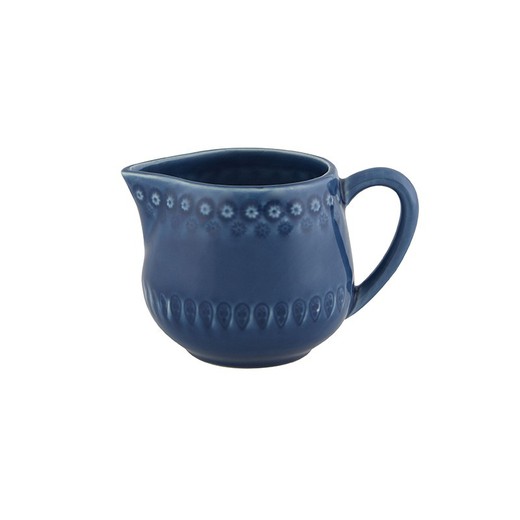 Rechteckige Fayenceschale in Blau, 47,5 x 18,6 x 2,9 cm | Schick