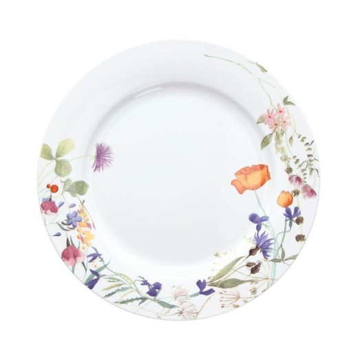 Prato redondo de porcelana multicolorido, Ø 31 x 5 cm | Flora