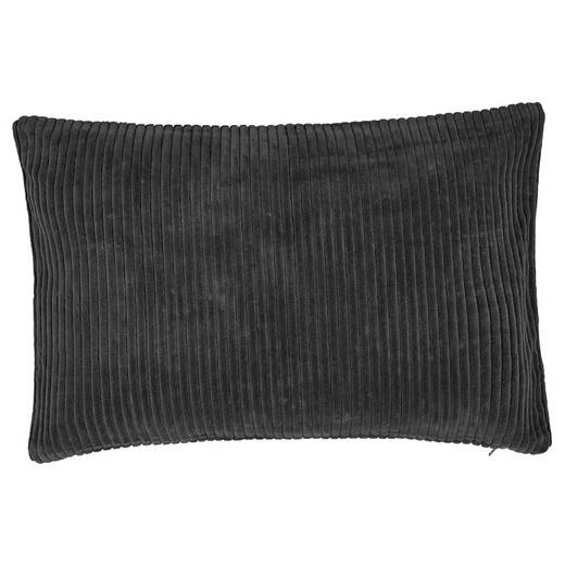 Fodera per cuscino in cotone organico nero 40 x 60 cm