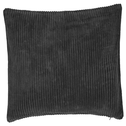 Funda de cojín de algodón orgánico negro, 60 x 60 cm