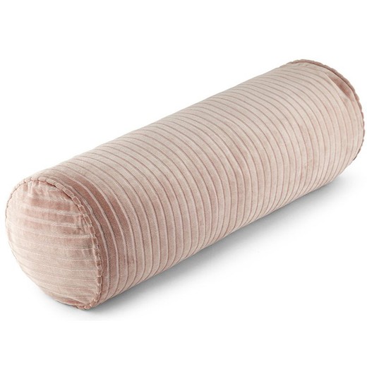 Organic cotton pink roll cushion cover 20 x 60 cm