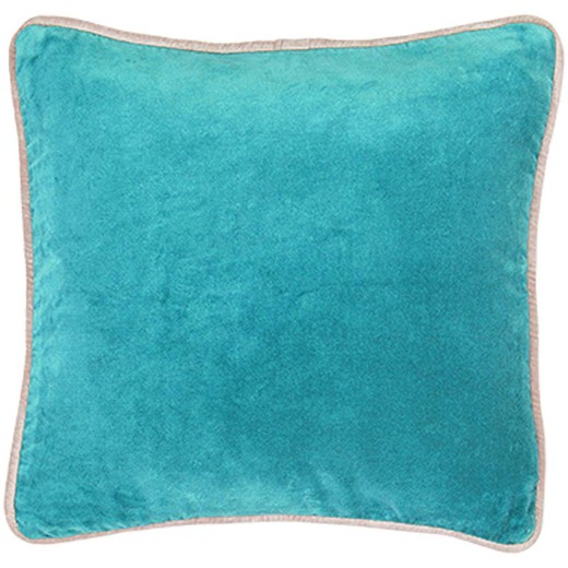 Aquamarine velvet cushion cover 45 x 45 cm