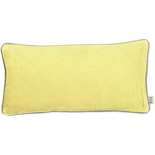 Fodera per cuscino in velluto giallo limone 30 x 60 cm