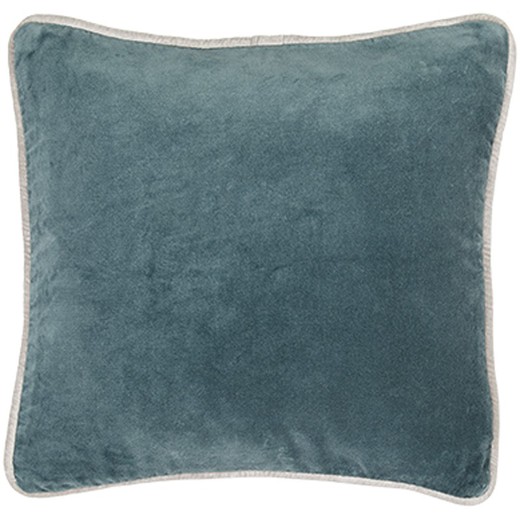 Poszewka na poduszkę z aksamitu w kolorze niebieskim 60 x 60 cm