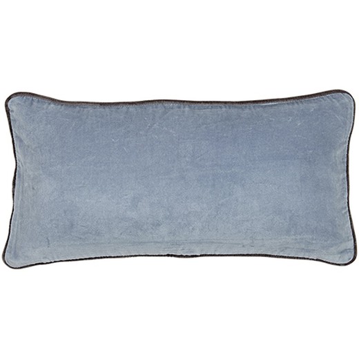 Poszewka na poduszkę z szaroniebieskiego aksamitu 30 x 60 cm