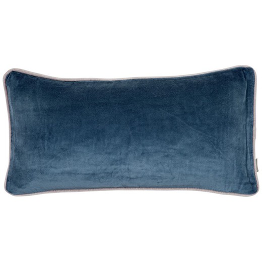 Capa de almofada de veludo azul escuro 30 x 60 cm