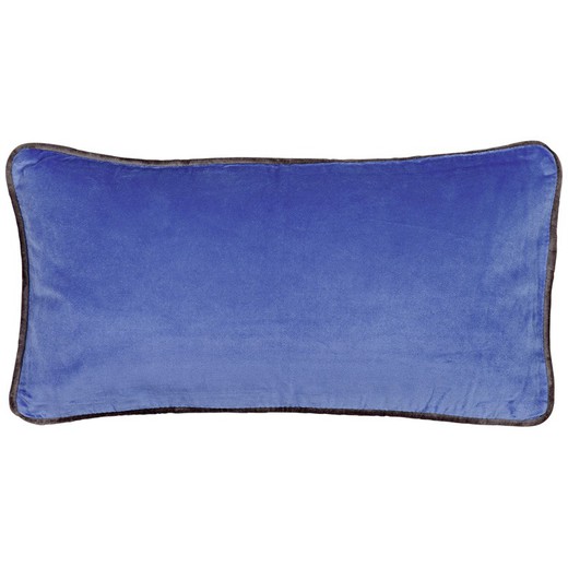 Fodera per cuscino in velluto blu regata 30 x 60 cm