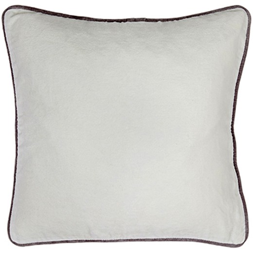 Κρέμα μαξιλαριού με βελούδινο λευκό χρώμα 60 x 60 cm