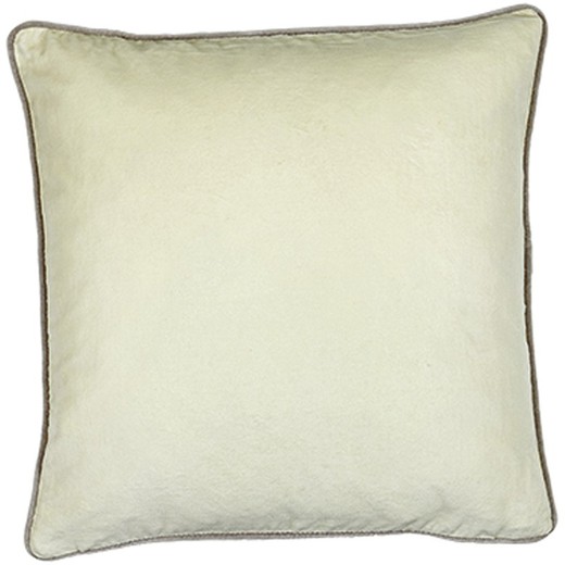 Fodera per cuscino in velluto bianco sporco 45 x 45 cm