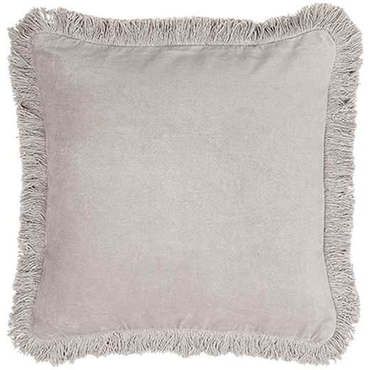 Velvet cushion cover with sand fringes 45 x 45 cm