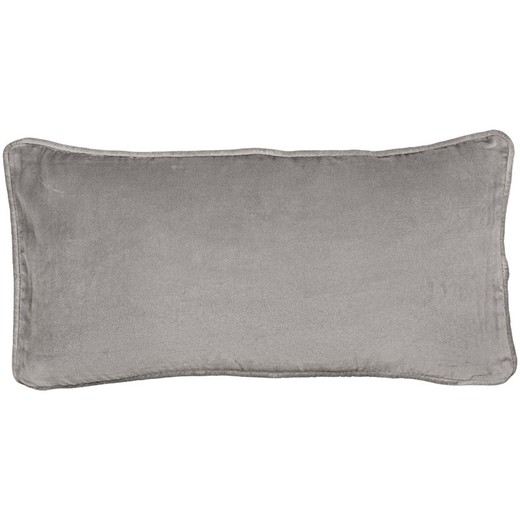 Funda de cojín de terciopelo gris/lavanda, 30 x 60 cm