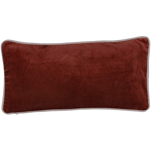 Ocher brown velvet cushion cover 30 x 60 cm