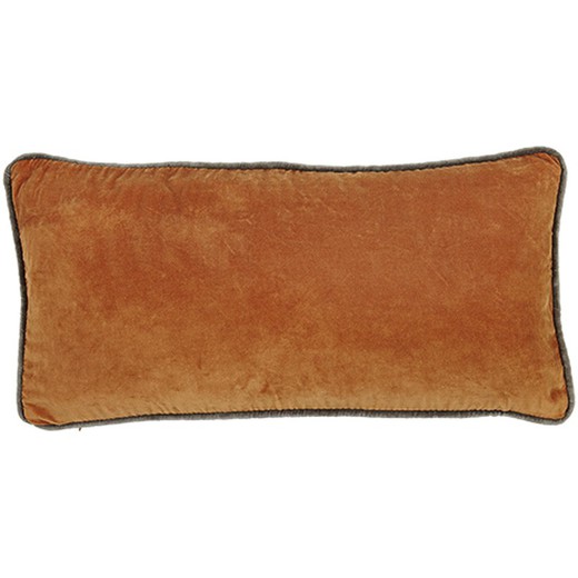 Fodera per cuscino in velluto arancio scuro 30 x 60 cm