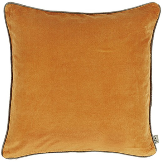 Poszewka na poduszkę z ciemnopomarańczowego aksamitu 60 x 60 cm